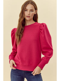 Gretta Geo Puff Sweater