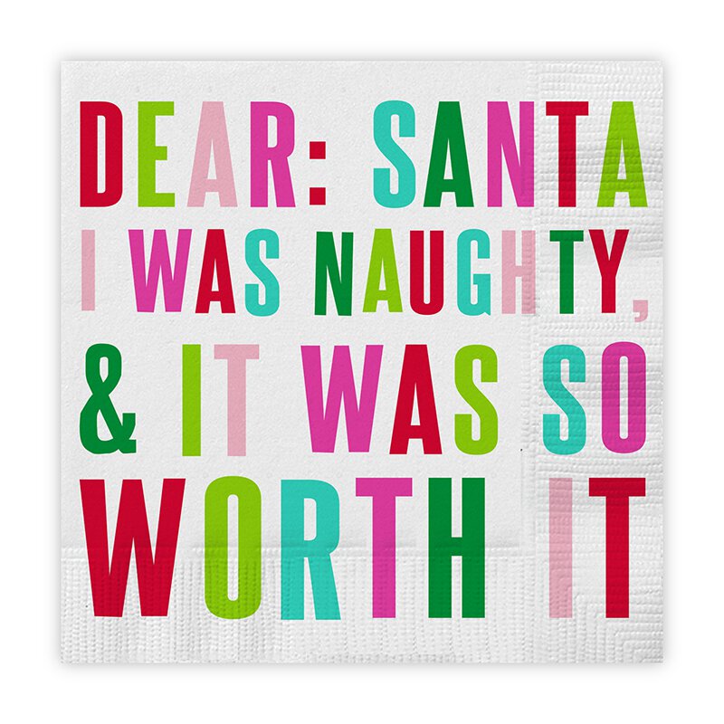Dear Santa Naughty Napkin