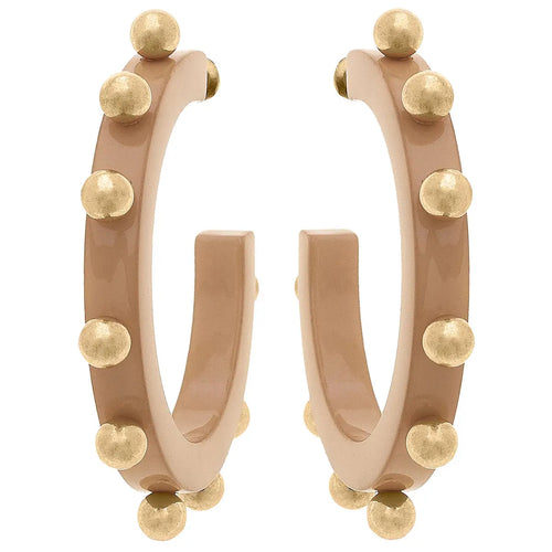 Kelley Studded Hoop Earrings