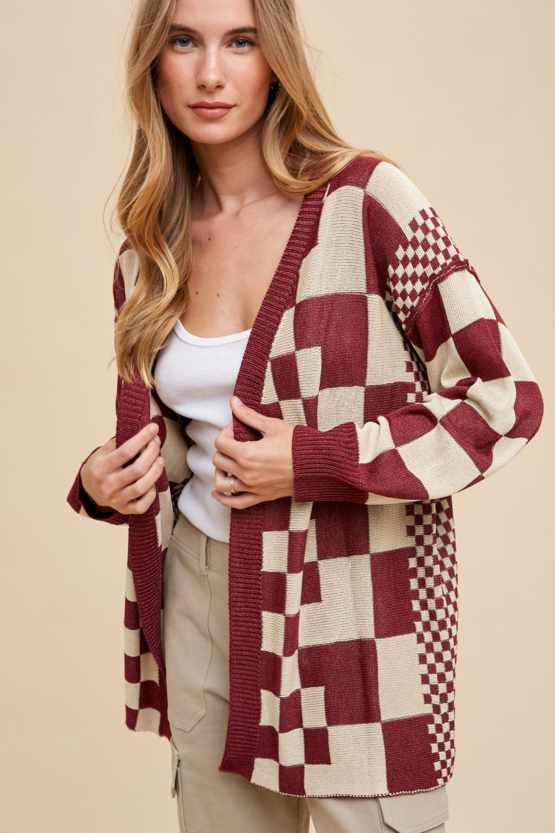 So Chill Check Cardigan