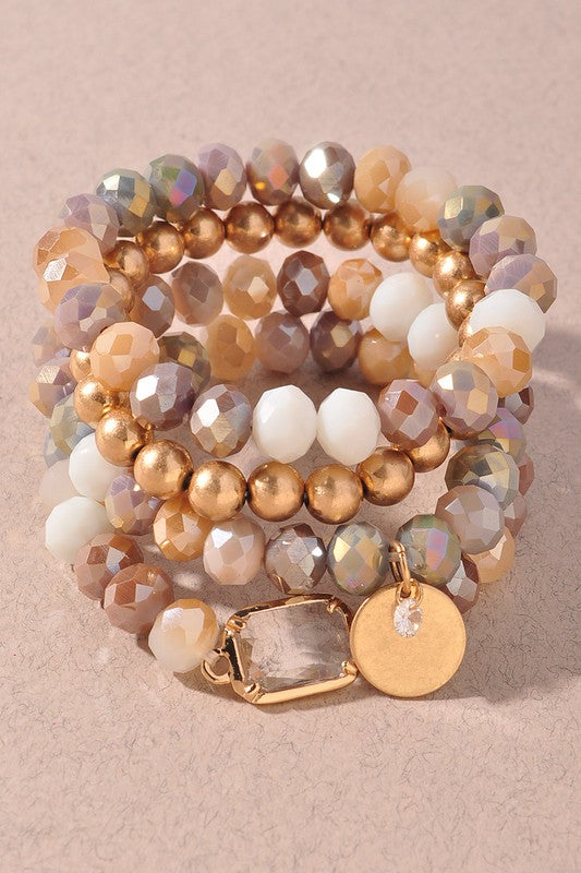 Multi Crystal Beaded Bracelet