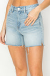 Risen Weekend Cutoff Shorts- Medium wash