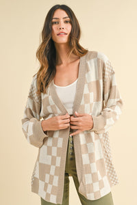 So Chill Check Cardigan
