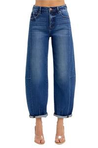 Keegan High Rise Barrel Jeans