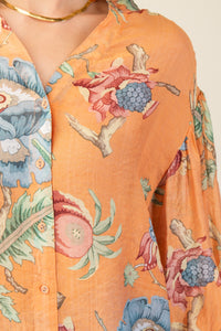 Mystic Coral flowers Top
