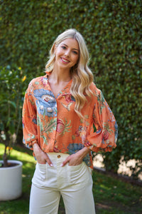 Mystic Coral flowers Top