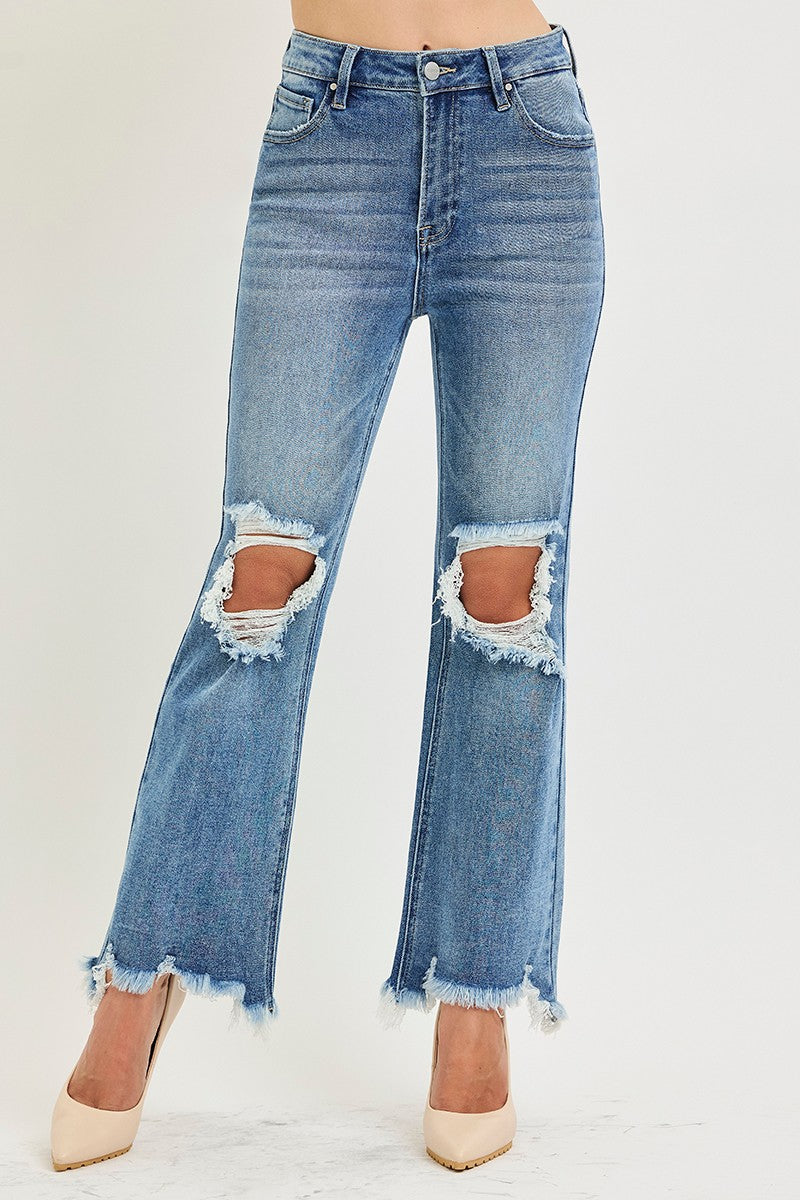Ree Distressed Crop Jeans