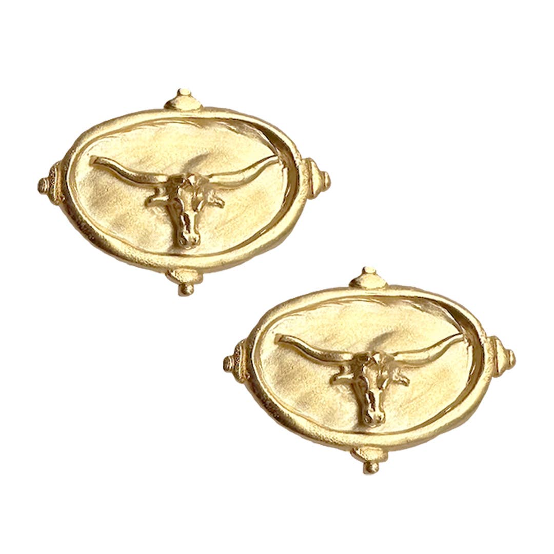 Susan Shaw Longhorn Intaglio Studs