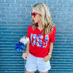 USA Floral t-Shirt