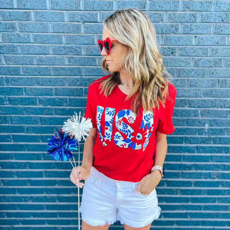 USA Floral t-Shirt