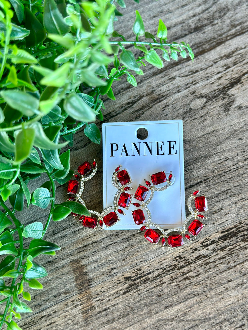 Red Jewel Earrings