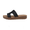 Corkys Hold Please Sandal - Black Smooth