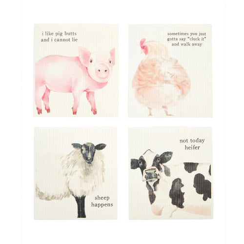 Farm Animal Dishcloths