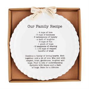 Mudpie Family Recipe Plate