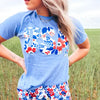 USA Floral t-Shirt