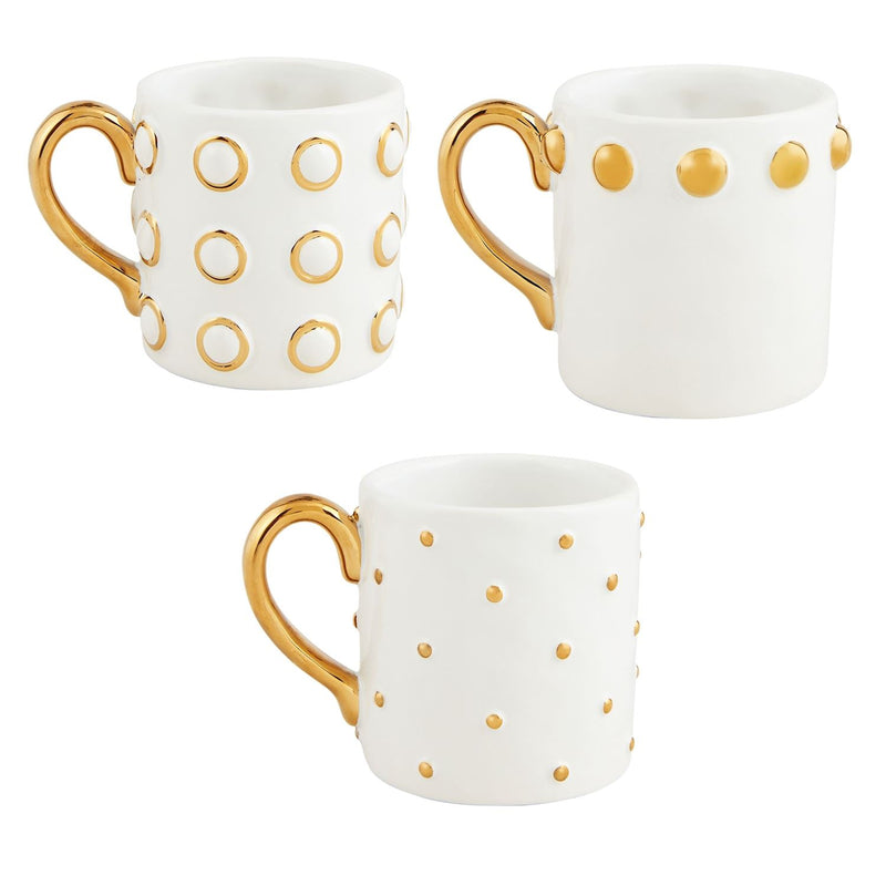 Mudpie Gold Bead Mugs