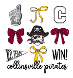 Collinsville Pirates Gameday Bow Tee