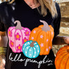 Hello Pumpkin V-Neck T-Shirt