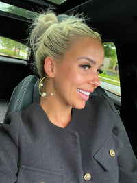 Chansutt Large Pearl Hoops