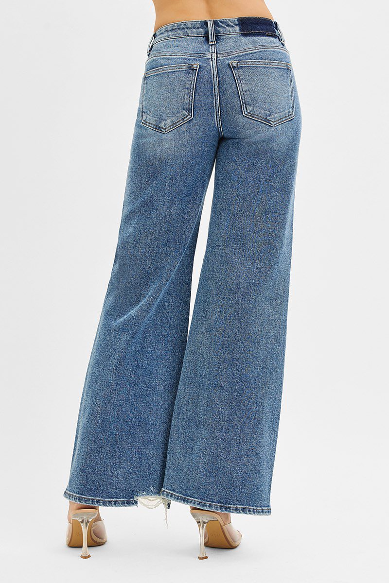 Avril Mid Rise wide jeans