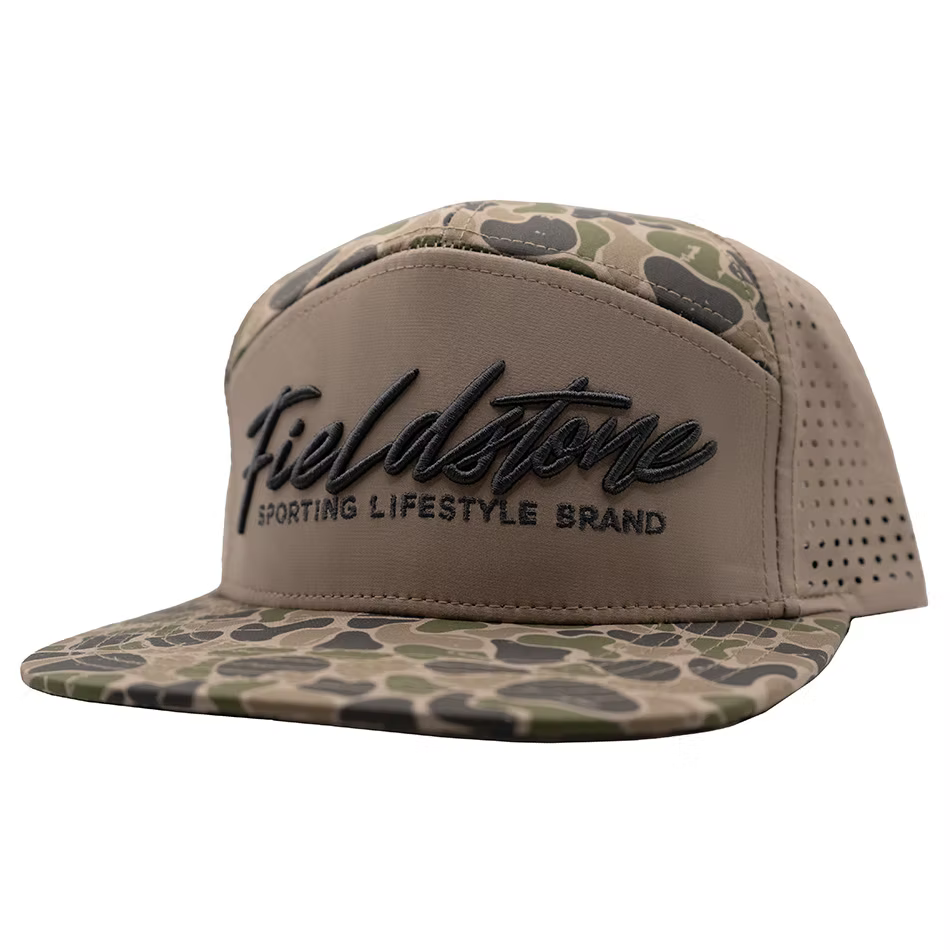 Tan Grey Backwoods 7 Panel Performance Hat (RH-251)