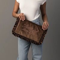 Velvet Ruffle Pouch