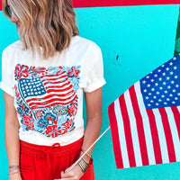 Flag & Flowers T-Shirt