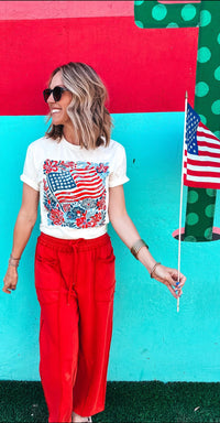 Flag & Flowers T-Shirt