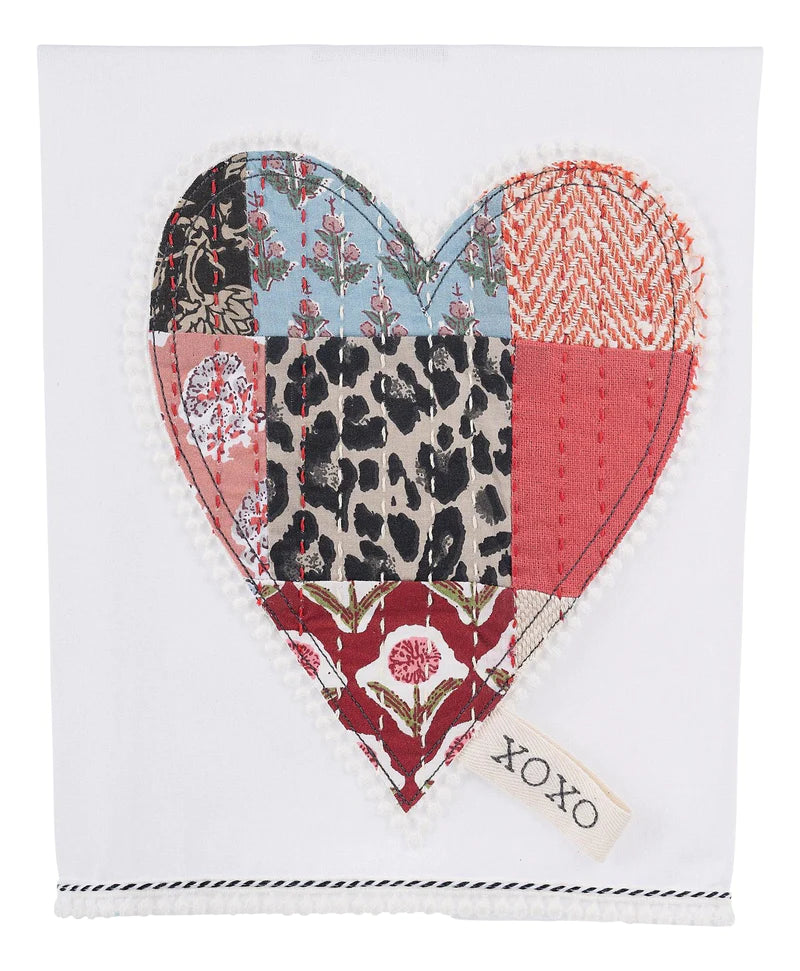 XOXO Heart Tea Towel