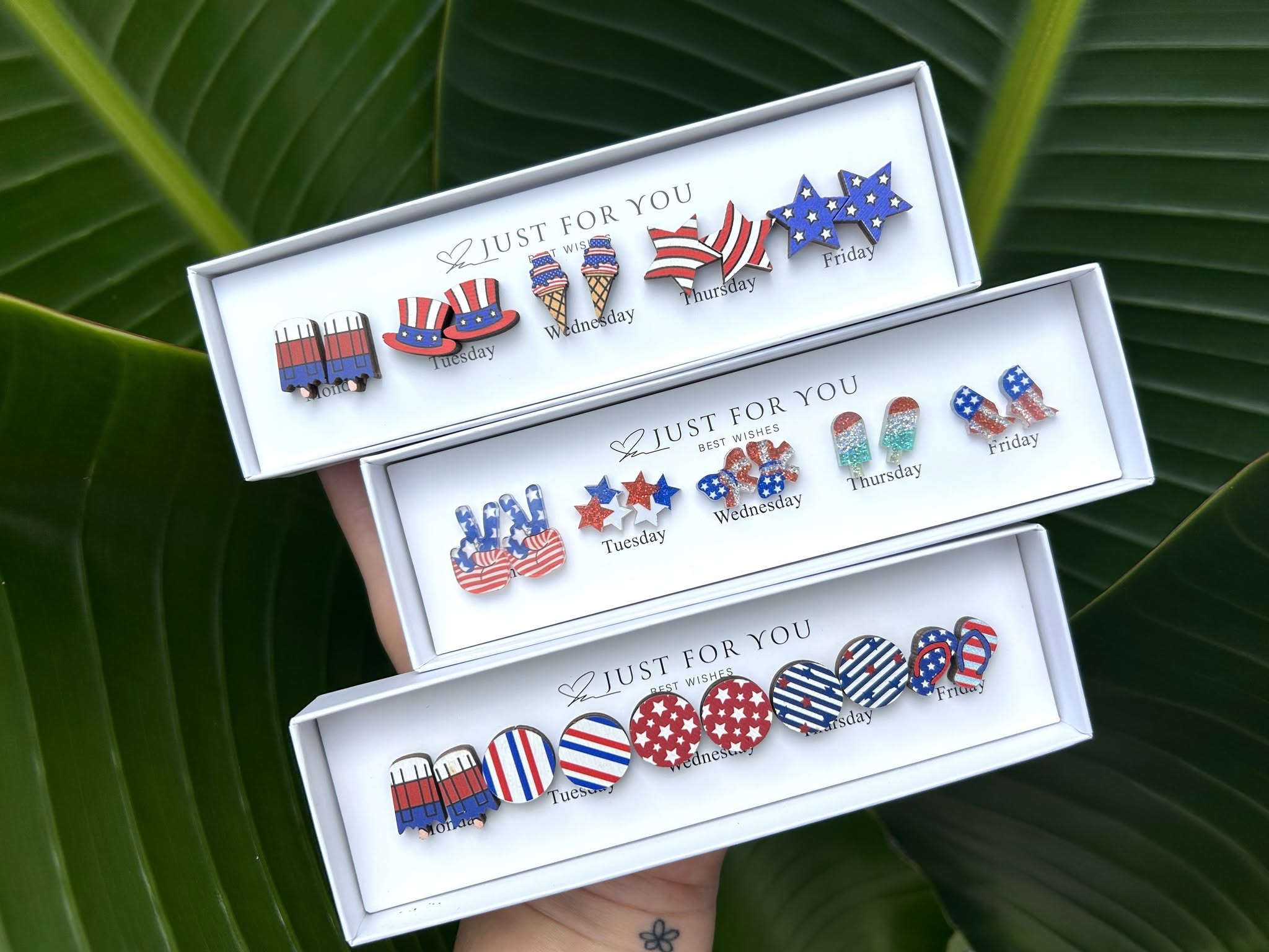 Patriotic Stud Earring Box Set
