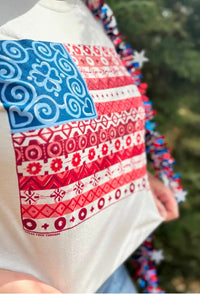 Barbara's Paisley Flag Tee