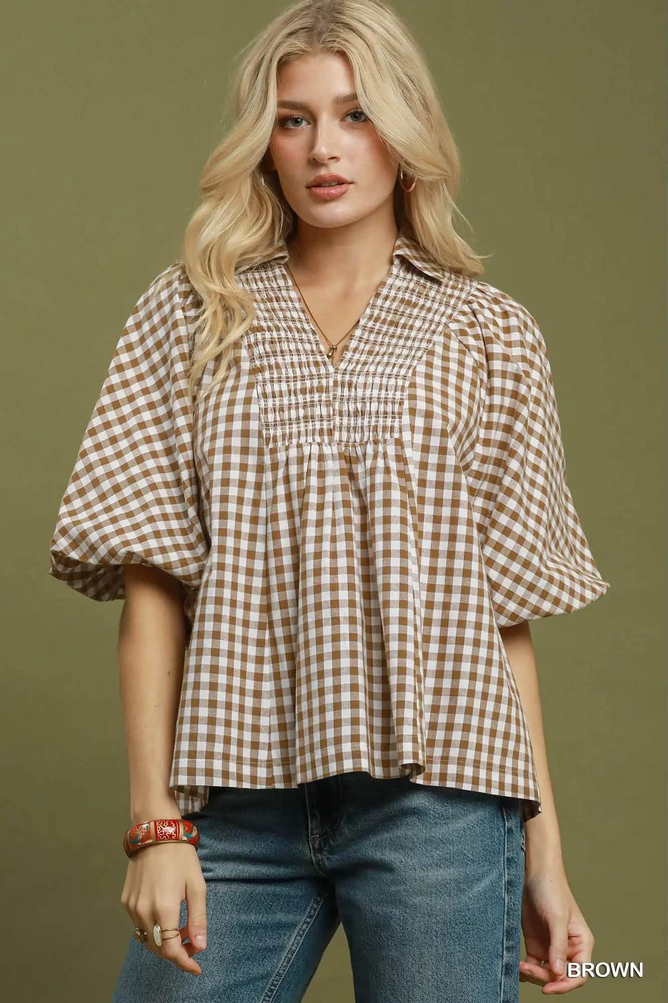Gingham Grove Top