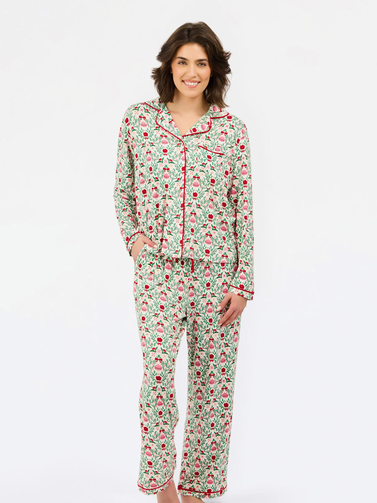 Mary Square Charlotte Pant Set Trimmed with Joy
