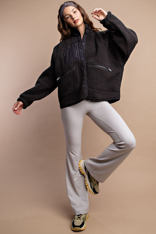 Charcoal Heavy Fleece Jacket