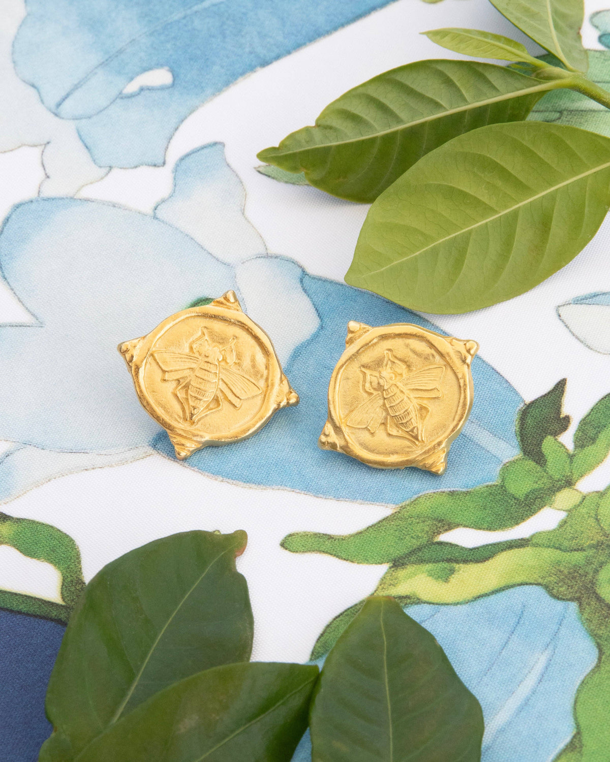 Susan Shaw Queen Bee Intaglio Studs