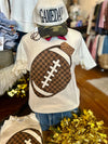 Neutral Checkered Football tee
