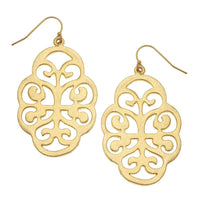 Susan Shaw Leaf Cut Out Earrings