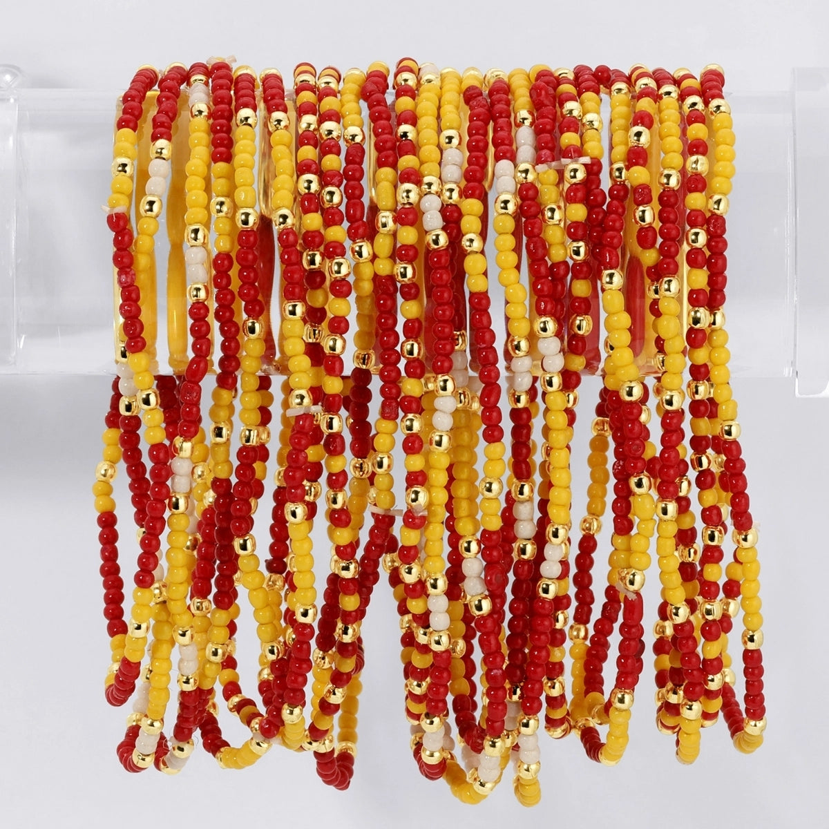 2mm Stretch Seed Bead Game Day Bracelets
