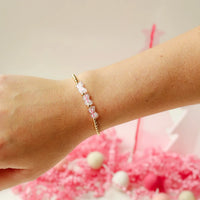 Pink Bow X3 BB Bead Bracelet