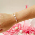 Pink Bow X3 BB Bead Bracelet