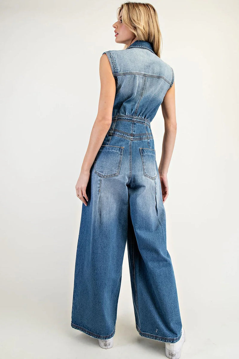 Double take Denim Jumpsuit