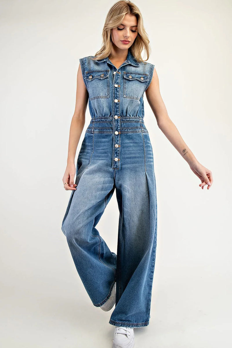 Double take Denim Jumpsuit