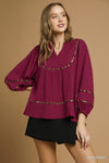 A touch of Fierce Top - Burgundy