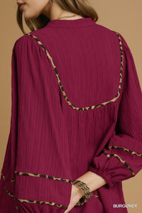 A touch of Fierce Top - Burgundy