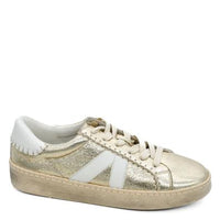 Corky's Gold Crinkle Metallic Friend Zone Sneakers