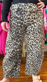 Avenue Leopard Barrel Jeans