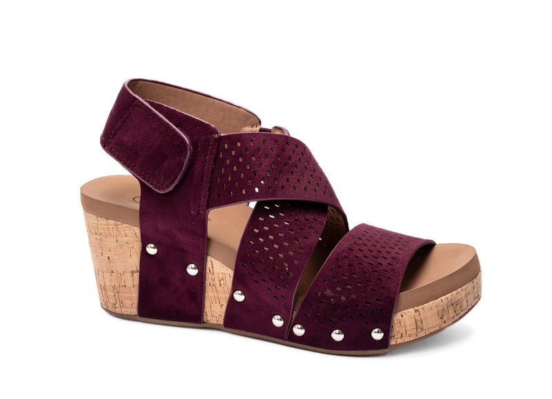 Corky's Wine Faux Suede Guilty Pleasure Sandals