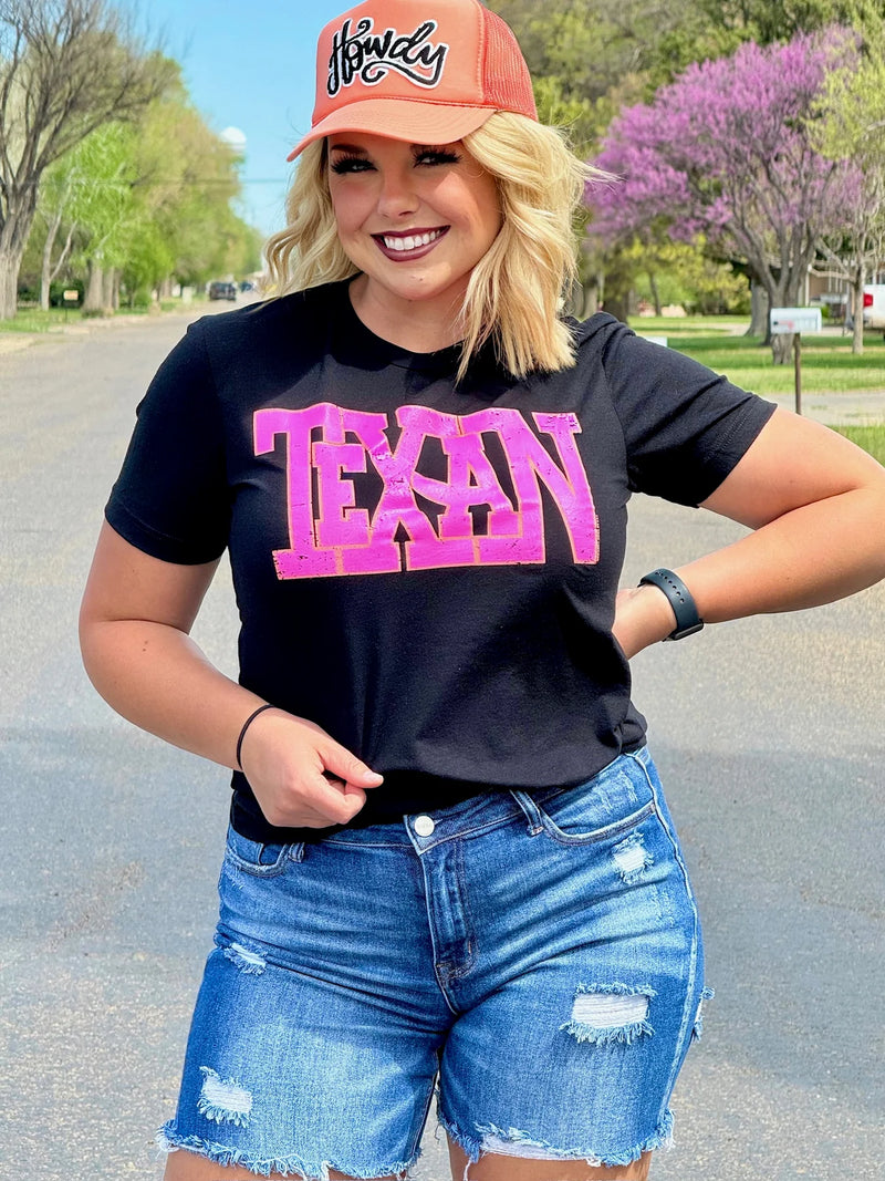 Texan Pink & Orange Ink Tee