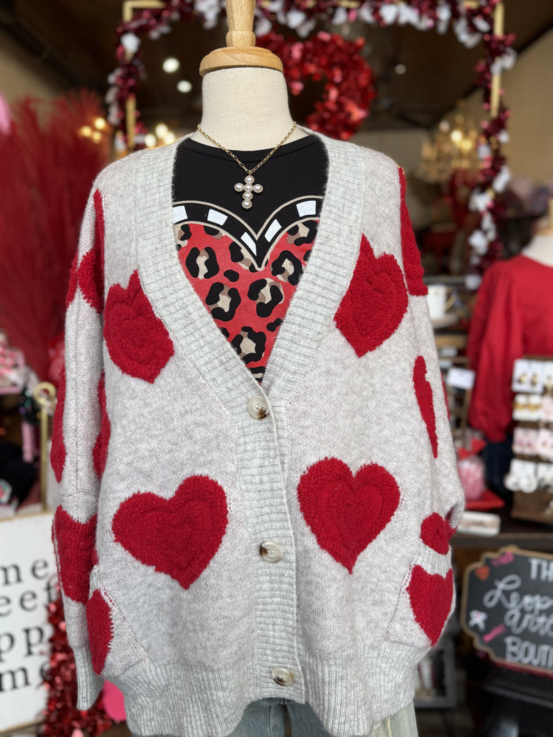 Oversized Heart Cardigan