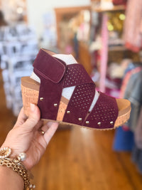 Corky's Wine Faux Suede Guilty Pleasure Sandals